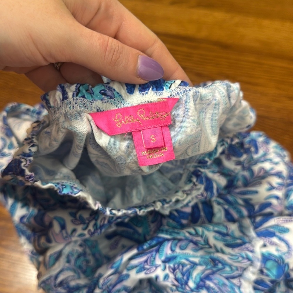 Lilly Pulitzer Loro dress Baha blue Bird is the word Size Small - Picture 10 of 13